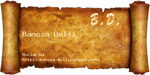Bancza Dolli névjegykártya